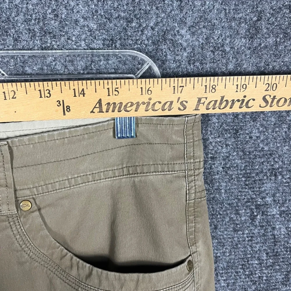 Kuhl Revolvr Pants Mens 35 Khaki Tan Patina Dye Uberkuhl Stretch Hiking Outdoors